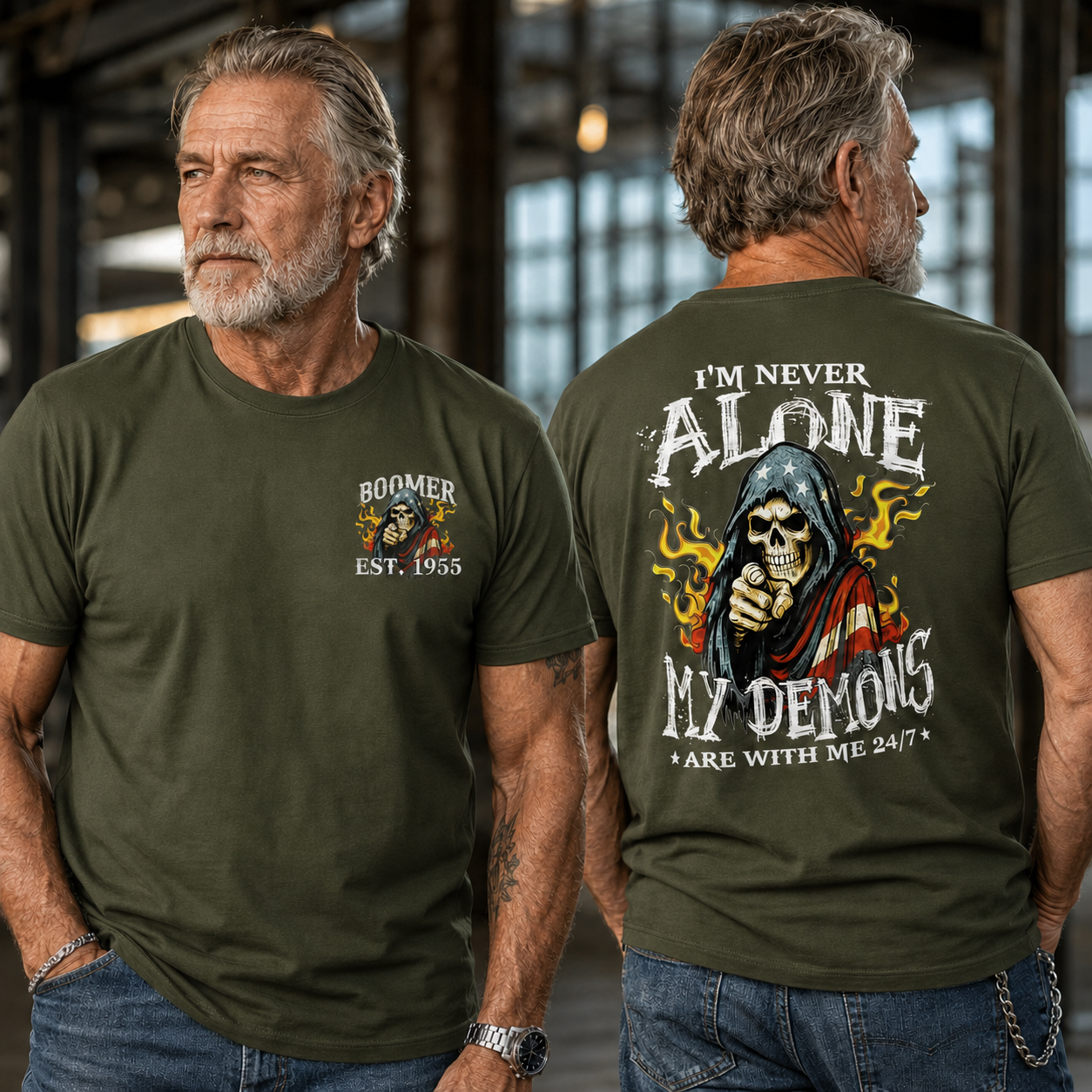 Custom I'm Never Alone Gen X T-shirt