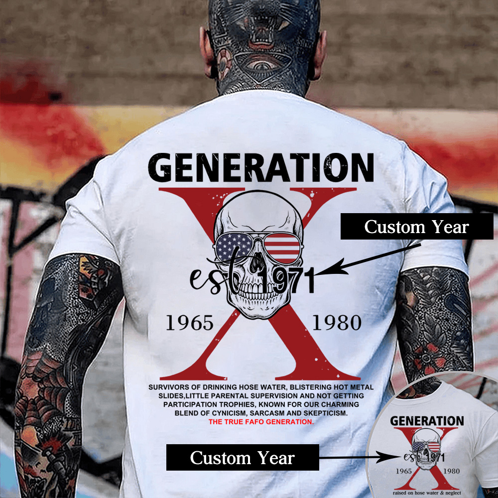 Generation X Skull USA Flag T-Shirt | The True FAFO Generation