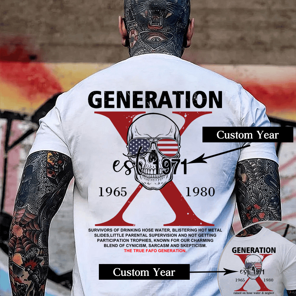 Generation X Skull USA Flag T-Shirt | The True FAFO Generation