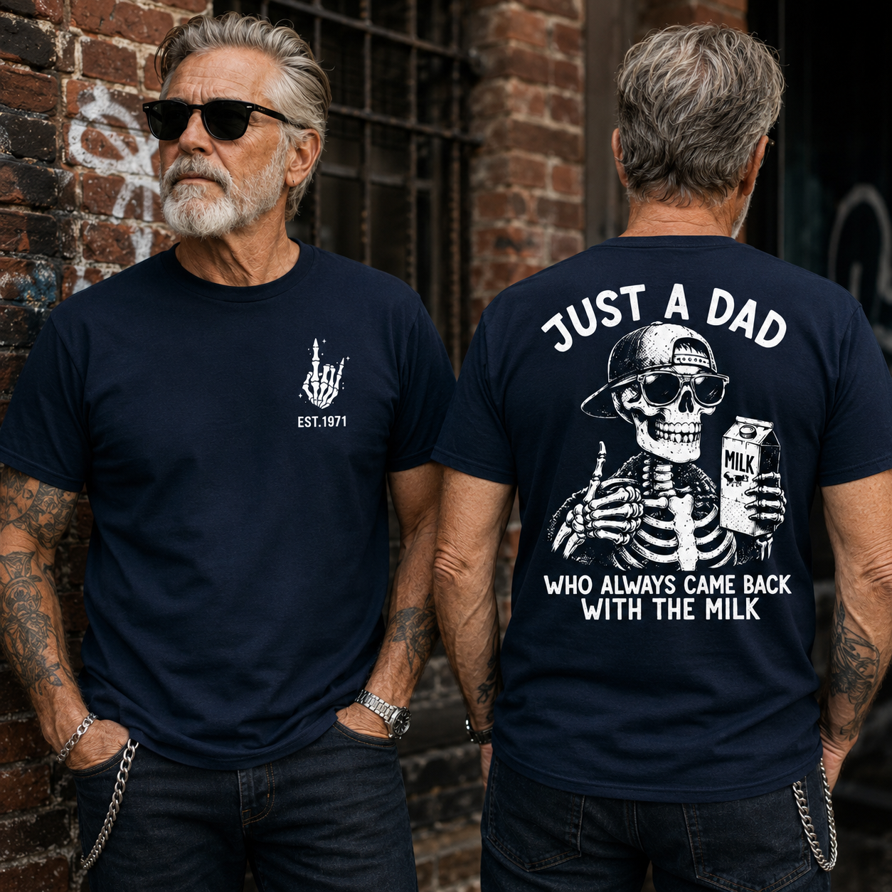 Just A Dad Who Always Came Back With The Milk Custom Year T-shirt
