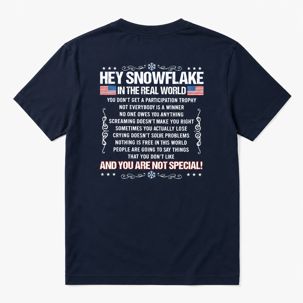 Hey Snowflake In The Real World T-shirt