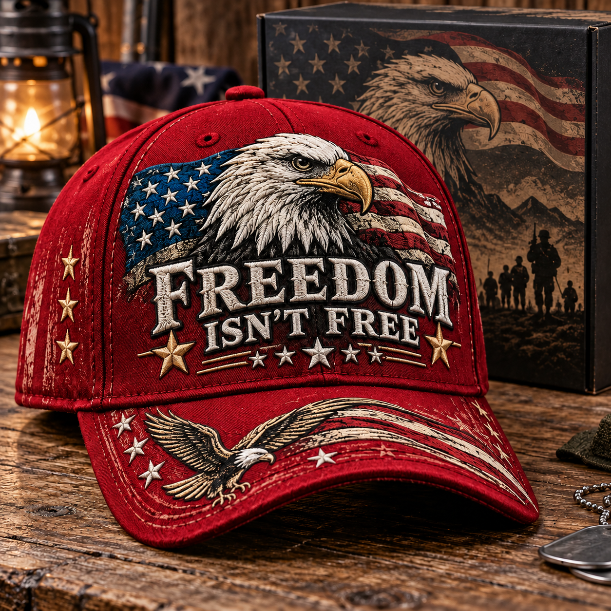 🦅Freedom Isn't Free Patriotic Eagle Baseball Cap