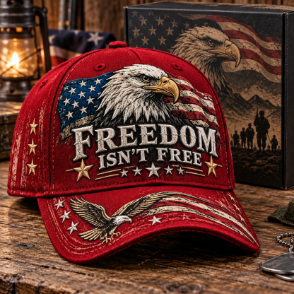 🦅Freedom Isn't Free Patriotic Eagle Baseball Cap