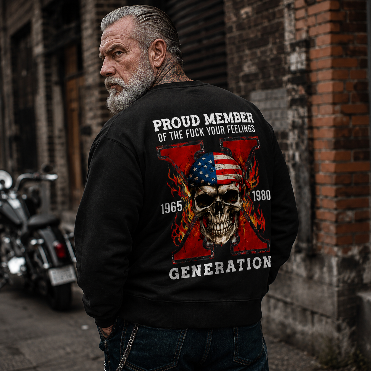 Custom Est.Year Proud Member Of The Fuck Your Feelings Generation X Sweatshirt