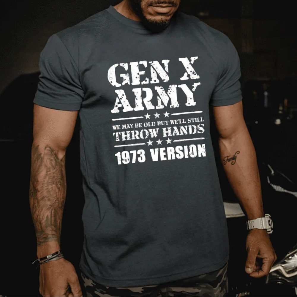 Personalization GEN X ARMY Shirt  Custom Year Tshirt