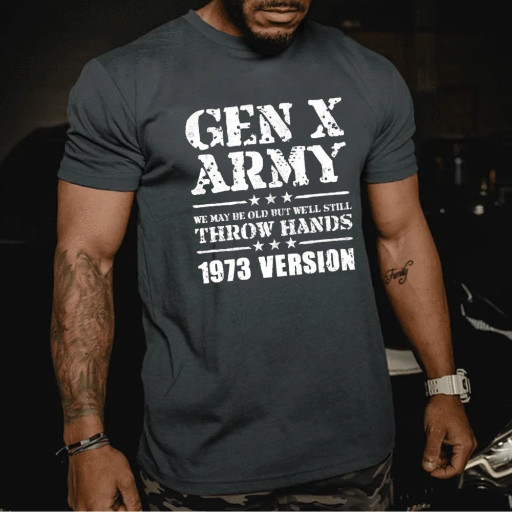 Personalization GEN X ARMY Shirt  Custom Year Tshirt