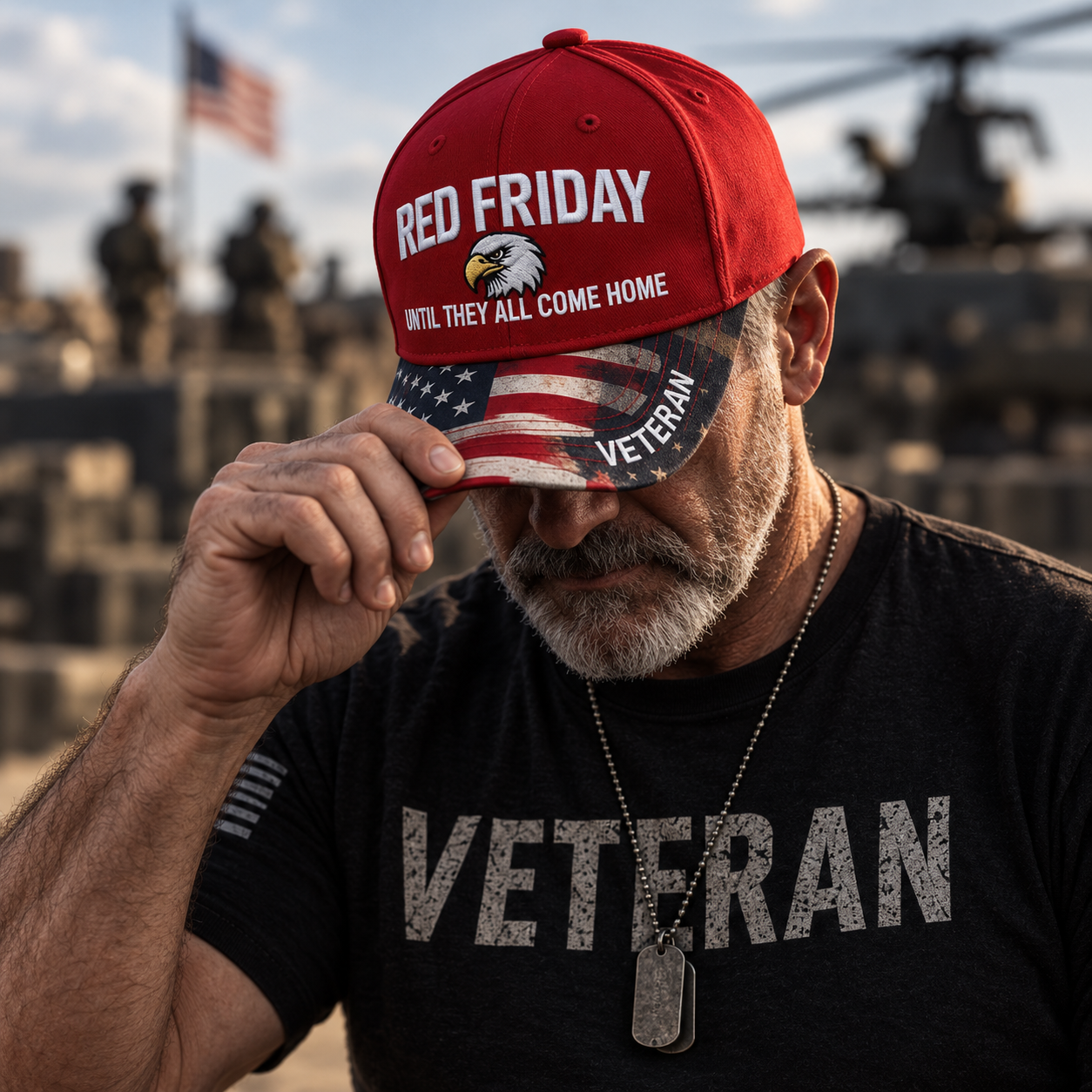 US Red Friday Printed Casual Hat
