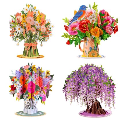 Everlasting 3D Flower Pop-Up Card – Valentine’s Day Keepsake Gift