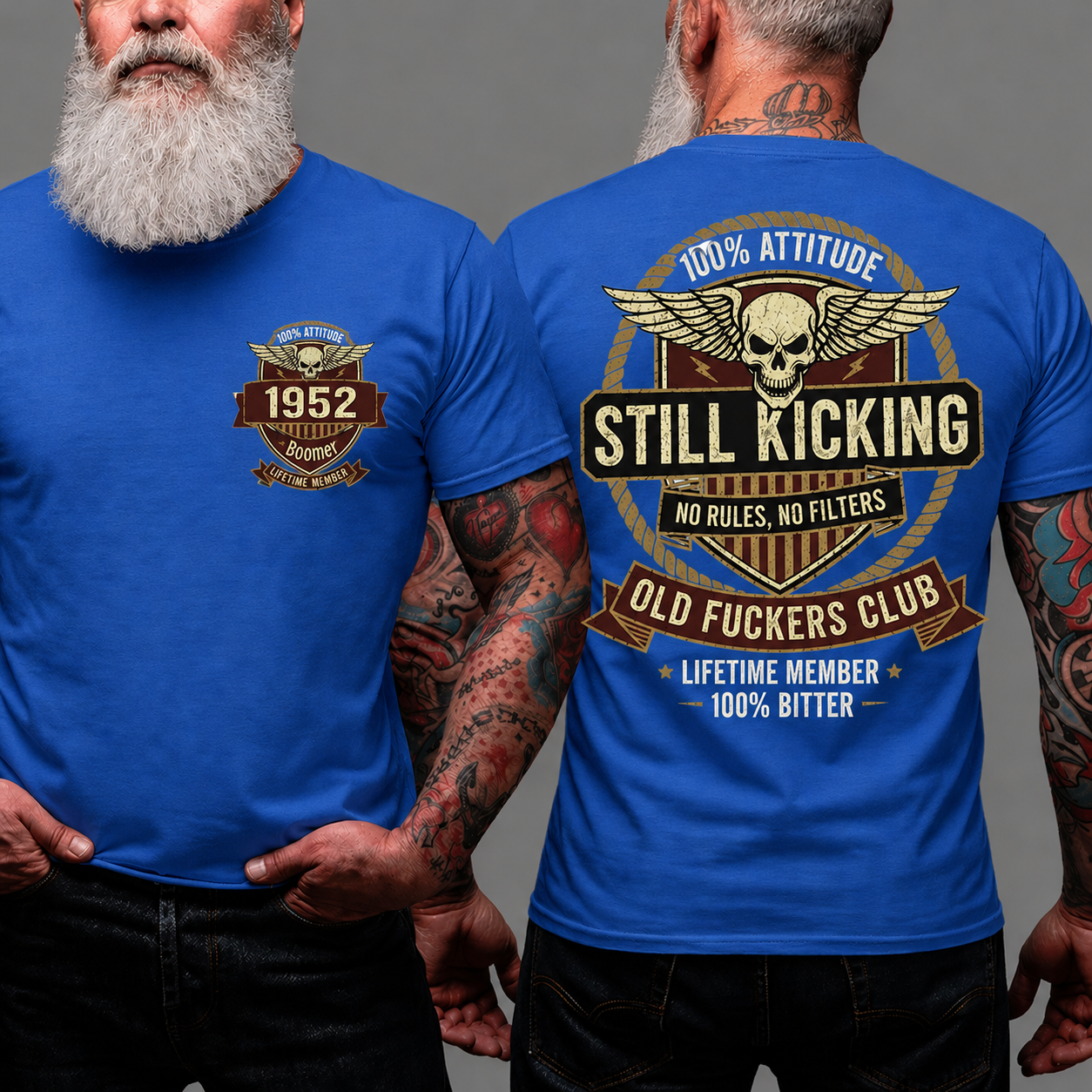 Old Guys Club Lifetime Member Still Kicking For Boomer/Gen X/Gen Y T-shirt
