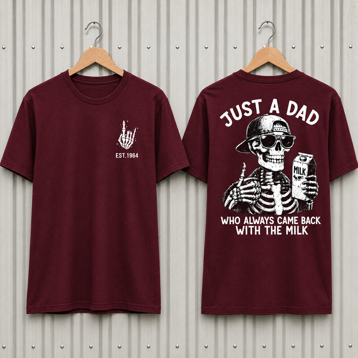 Just A Dad Who Always Came Back With The Milk Custom Year T-shirt