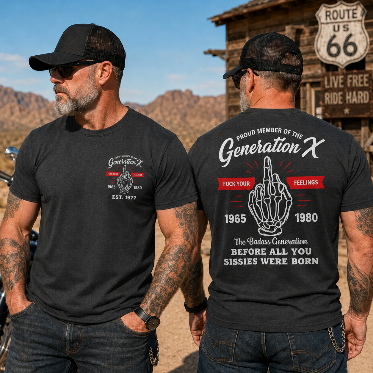 Generation X Custom Year T-Shirt | F**k Your Feelings Tee