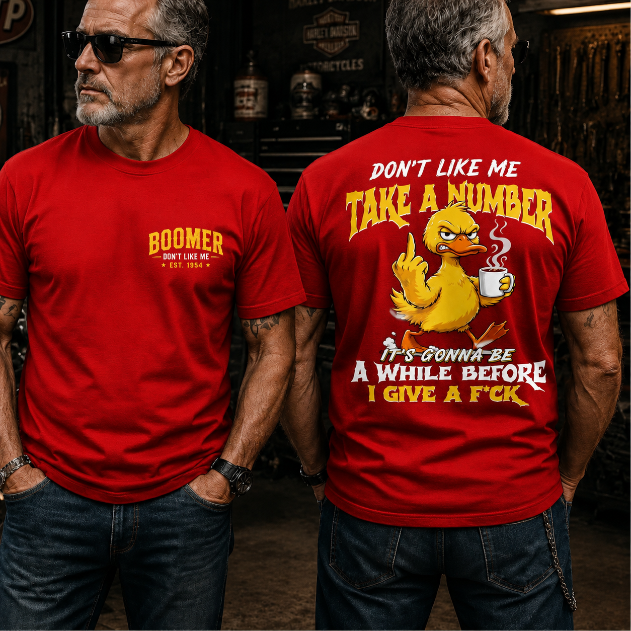 Boomer Don't Like Me Take A Number Personalized EST. Year Funny Graphic T-Shirt