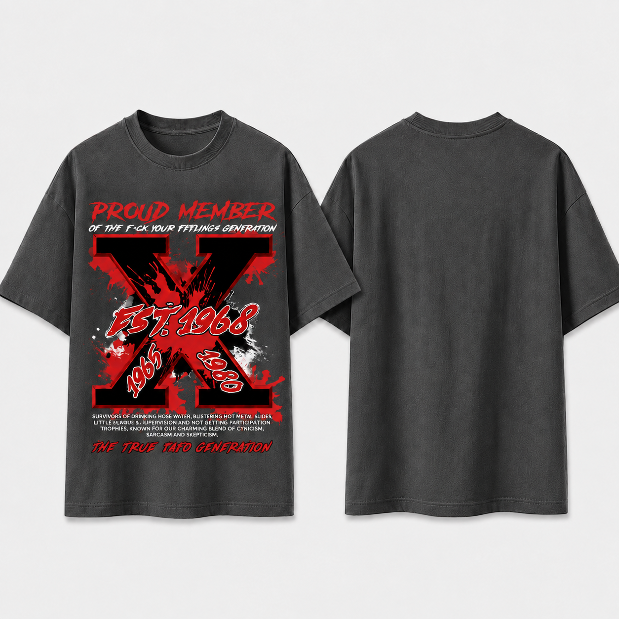 Custom Year Halloween Raised On Hose Water Neglect FAFO Gen X Halloween T-shirt