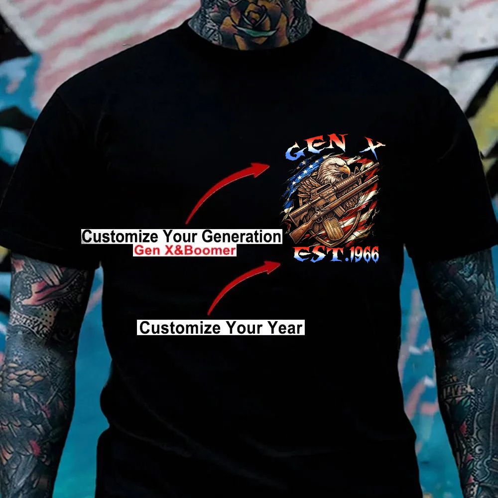 I May Be Old But I Got To See Custom Year Gen X, Boomer T-shirt