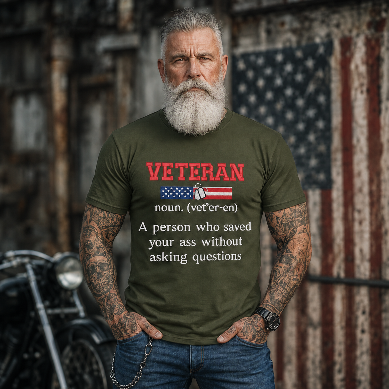 Veterans‘s’Day Printed Casual T-shirt