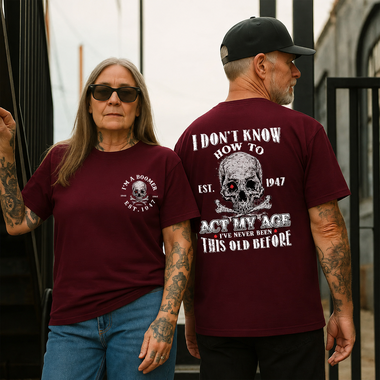 I Don't Know How To Act My Age T-shirt, Boomer Custom Year Of Birth T shirt, Cotton T Shirt