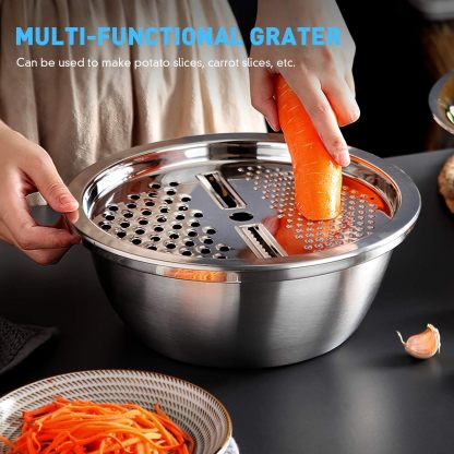 Stainless Steel Grater with Drain Basket🥕🥗