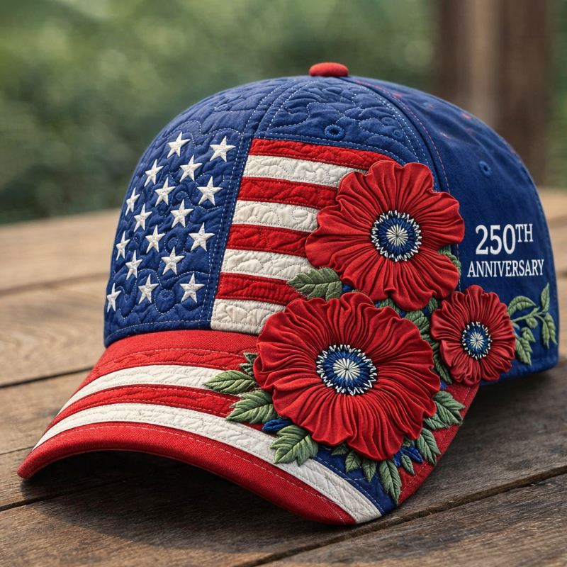 🏆250th Anniversary Floral Art Printed Casual Hat