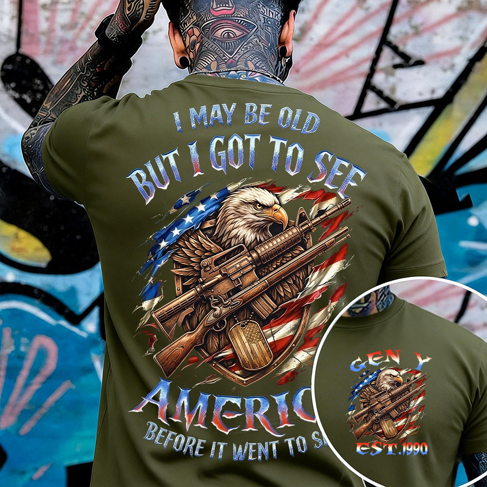 I May Be Old But I Got To See Custom Year Gen X, Boomer T-shirt