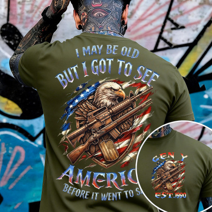 I May Be Old But I Got To See Custom Year Gen X, Boomer T-shirt
