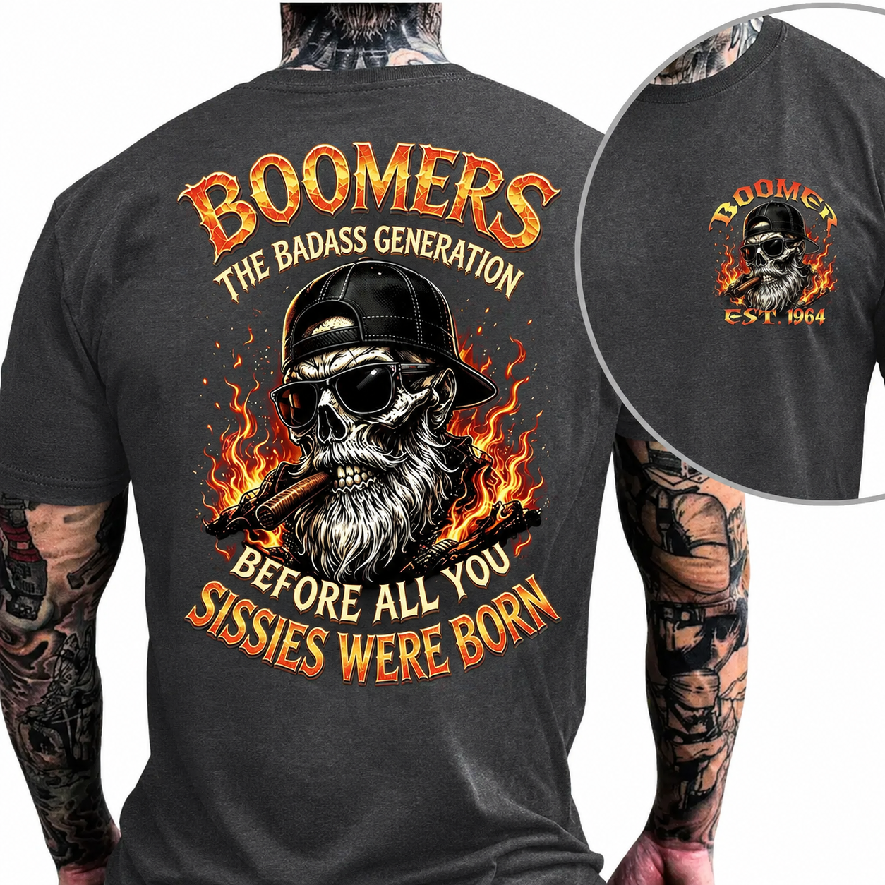 Custom Year Boomer T-shirt, Boomers The Badass Generation Before All You Sissies Were Born T-Shirt