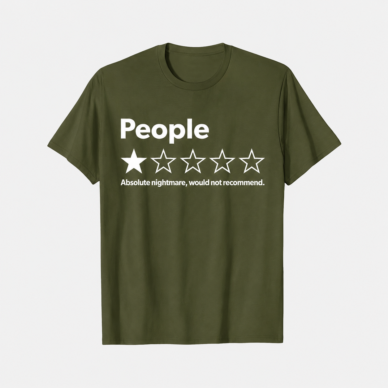 1 Star Review – Absolute Would T-Shirt – Funny Unisex 100% Cotton Tee