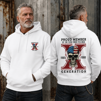 Custom Gen X Skull New Printing Custom Birth Year Hoodies