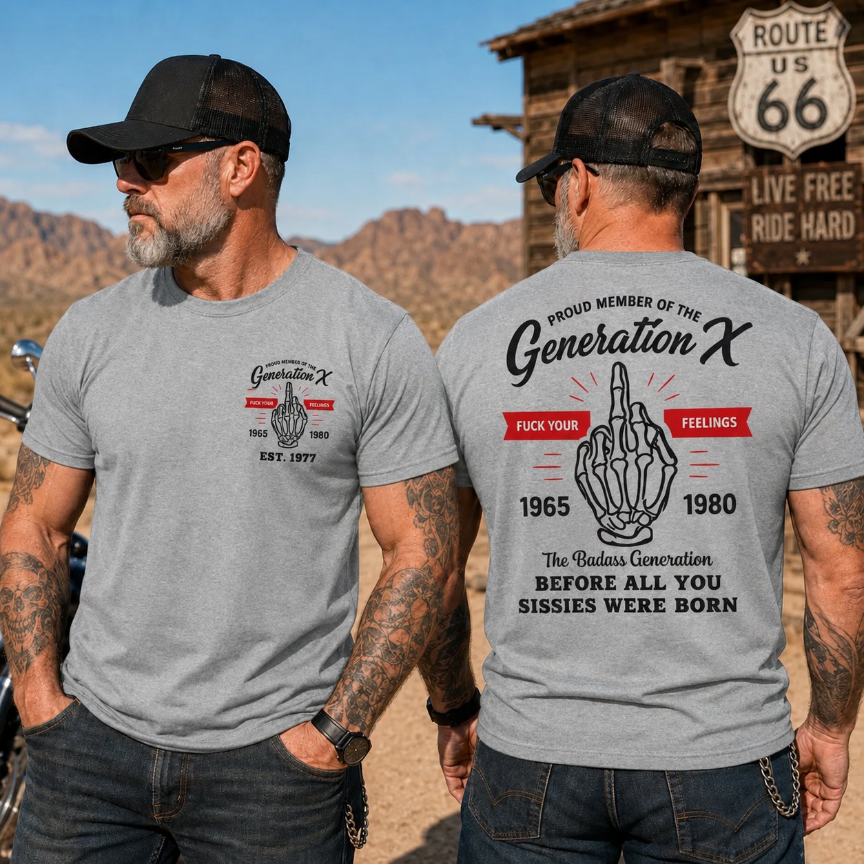 Generation X Custom Year T-Shirt | F**k Your Feelings Tee