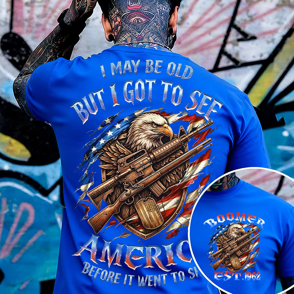 I May Be Old But I Got To See Custom Year Gen X, Boomer T-shirt