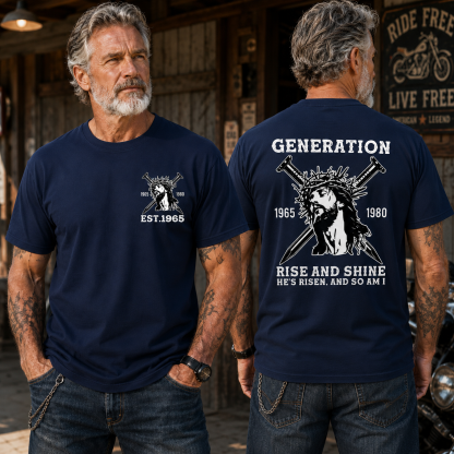 RISE AND SHINE HE'S RISEN, AND SO AM I Custom Year 100% Heavyweight Cotton T-Shirt