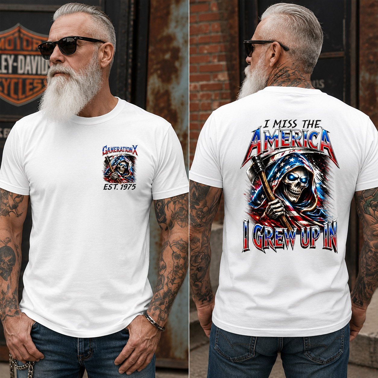 Personalized Year 1965-1980 I Miss The America, I Grew Up In Badass Generation X Shirt