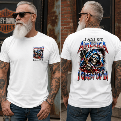 Personalized Year 1965-1980 I Miss The America, I Grew Up In Badass Generation X Shirt
