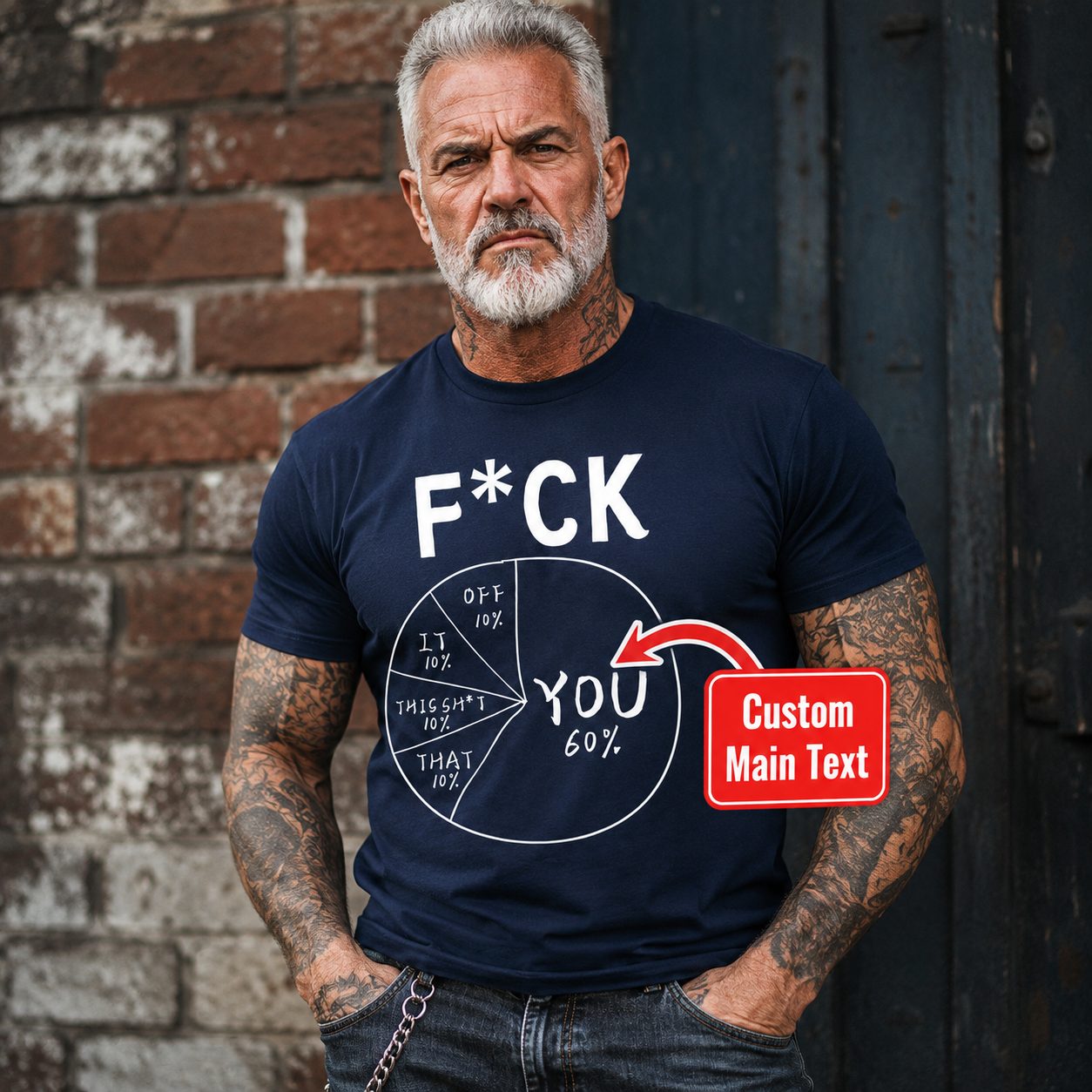 F*ck You 60% Create Your Own Pie Chart Unisex T-Shirt