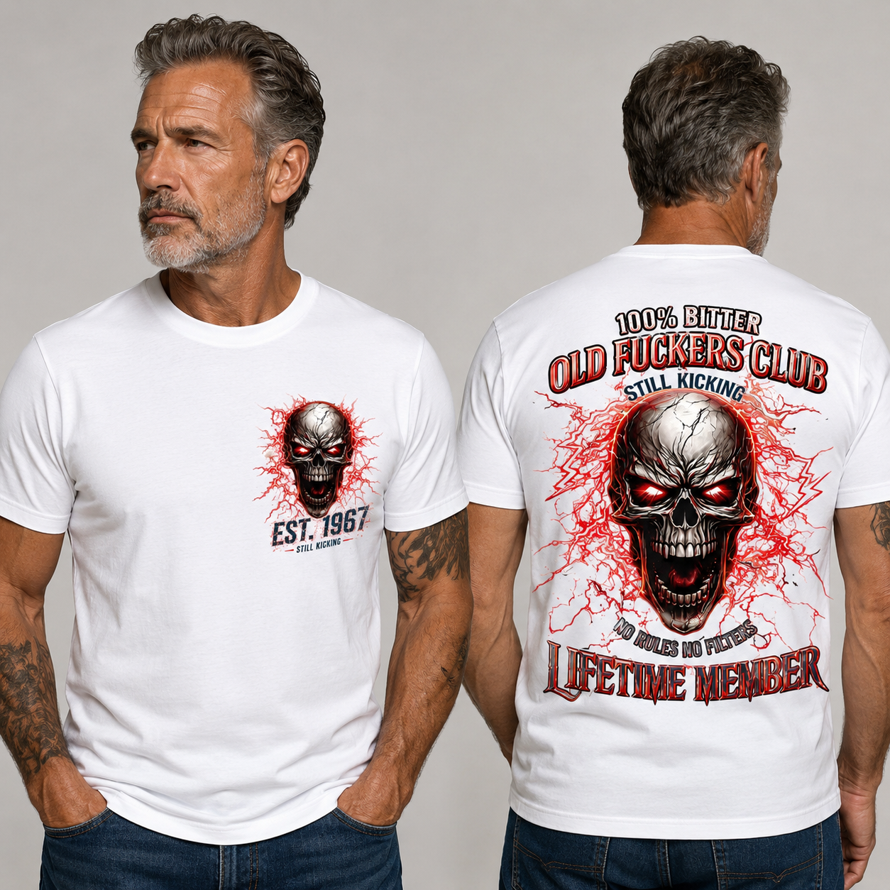 Old Fuckers ClubTM Custom Year T-Shirt – Lifetime Member Personalized EST. Year Tee