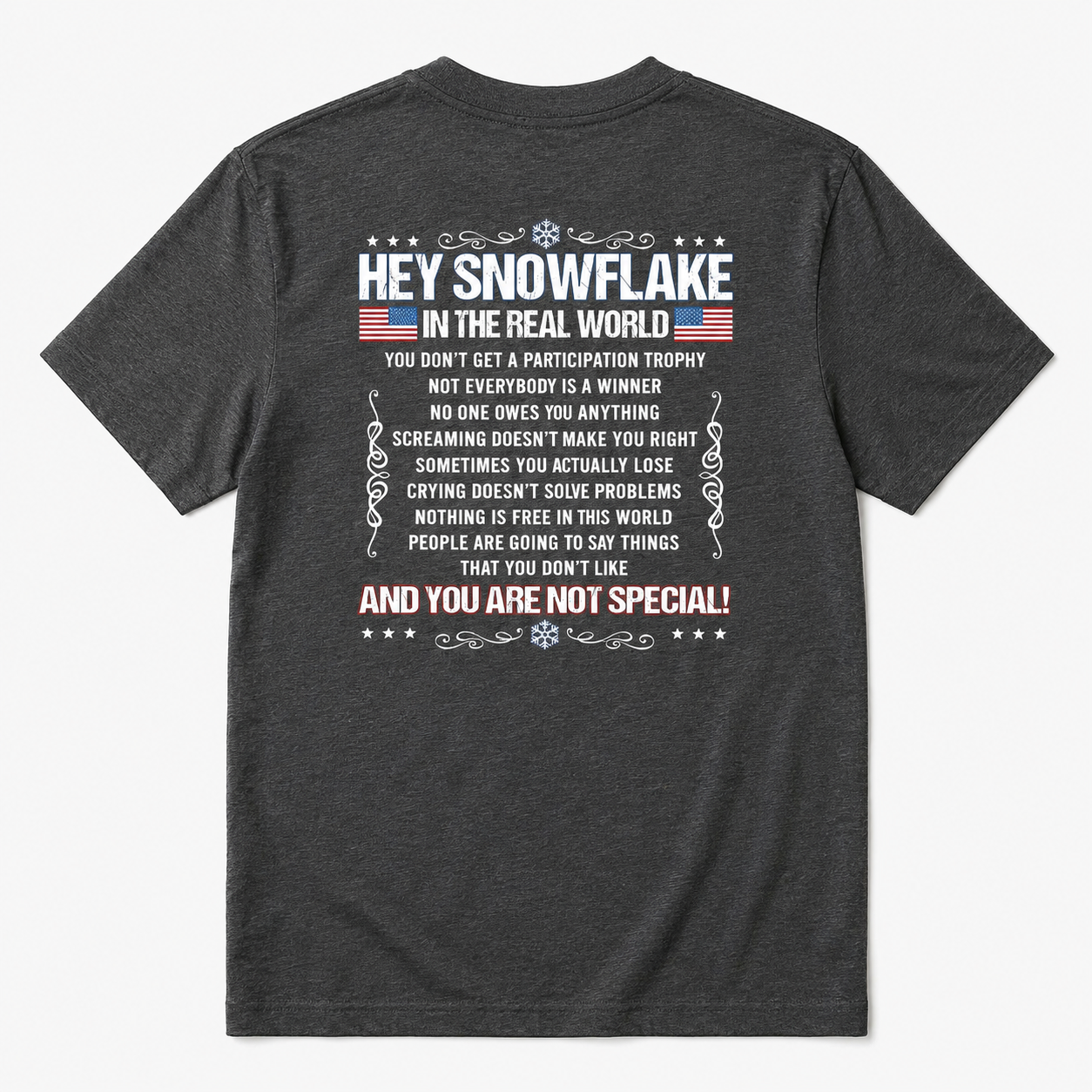 Hey Snowflake In The Real World T-shirt