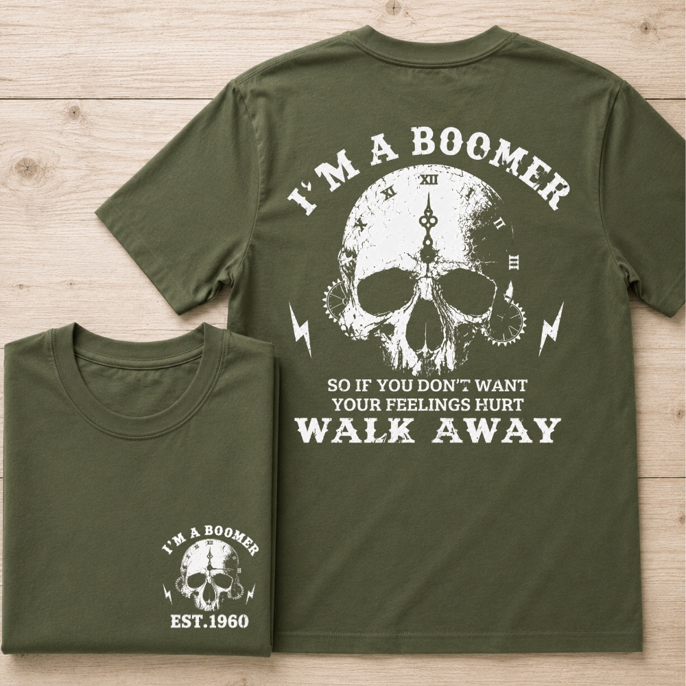 I'm A Boomer Custom Year Vintage Skull Graphic T-Shirt