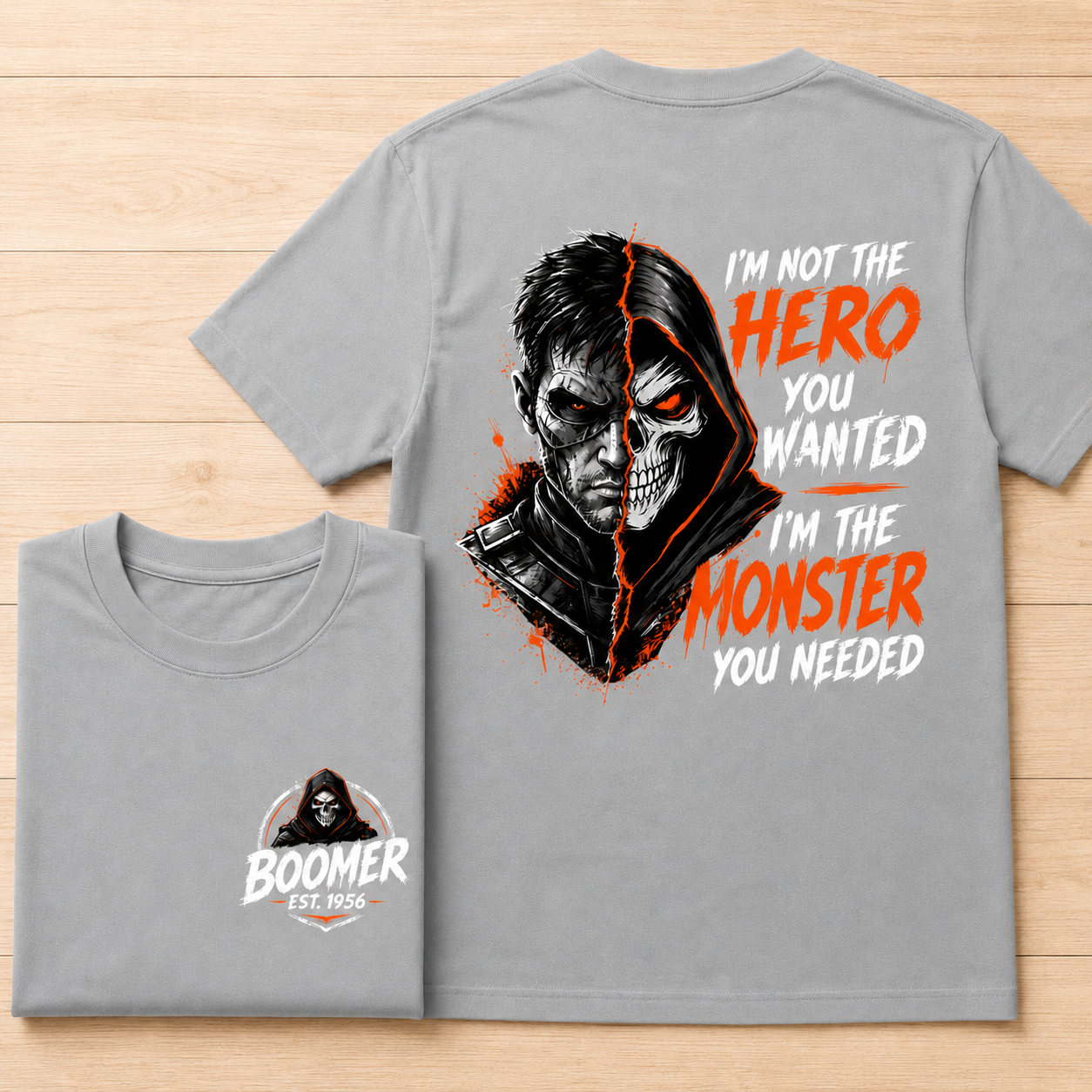 Personalized Boomer/GenX T-Shirt - Custom Year Back & Front Print - "I'm The Monster You Needed" Tee