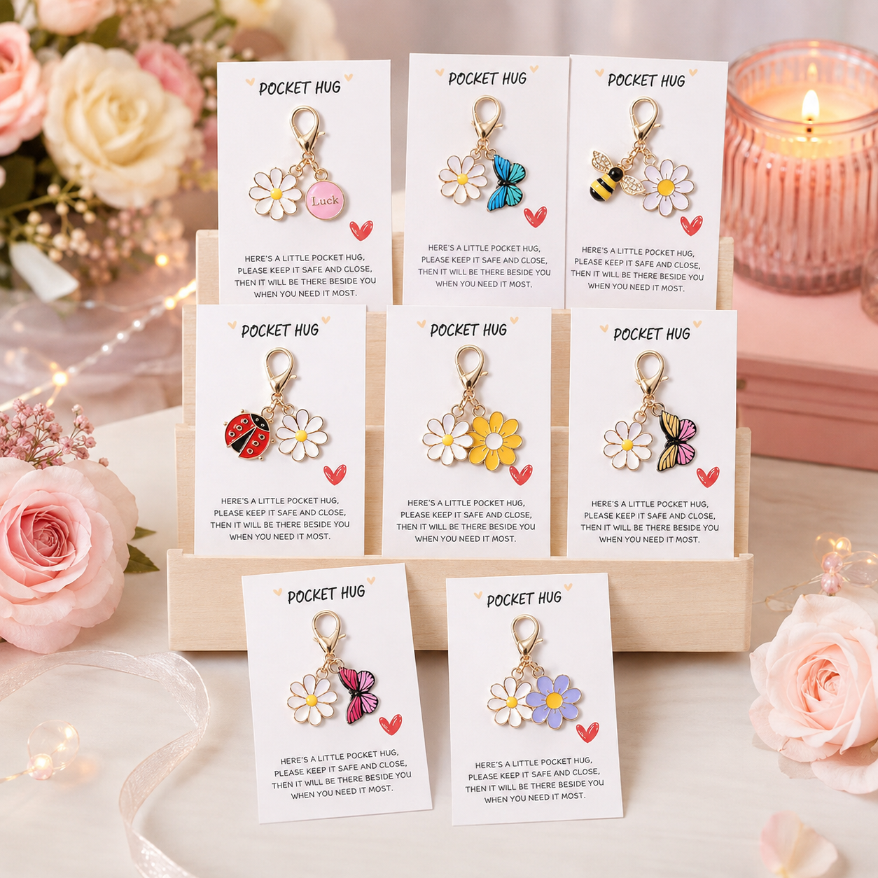 ✨20 Sets Hug Favors(🦋Butterfly, Ladybird, Flower, Bee)