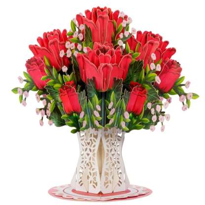 Everlasting 3D Flower Pop-Up Card – Valentine’s Day Keepsake Gift