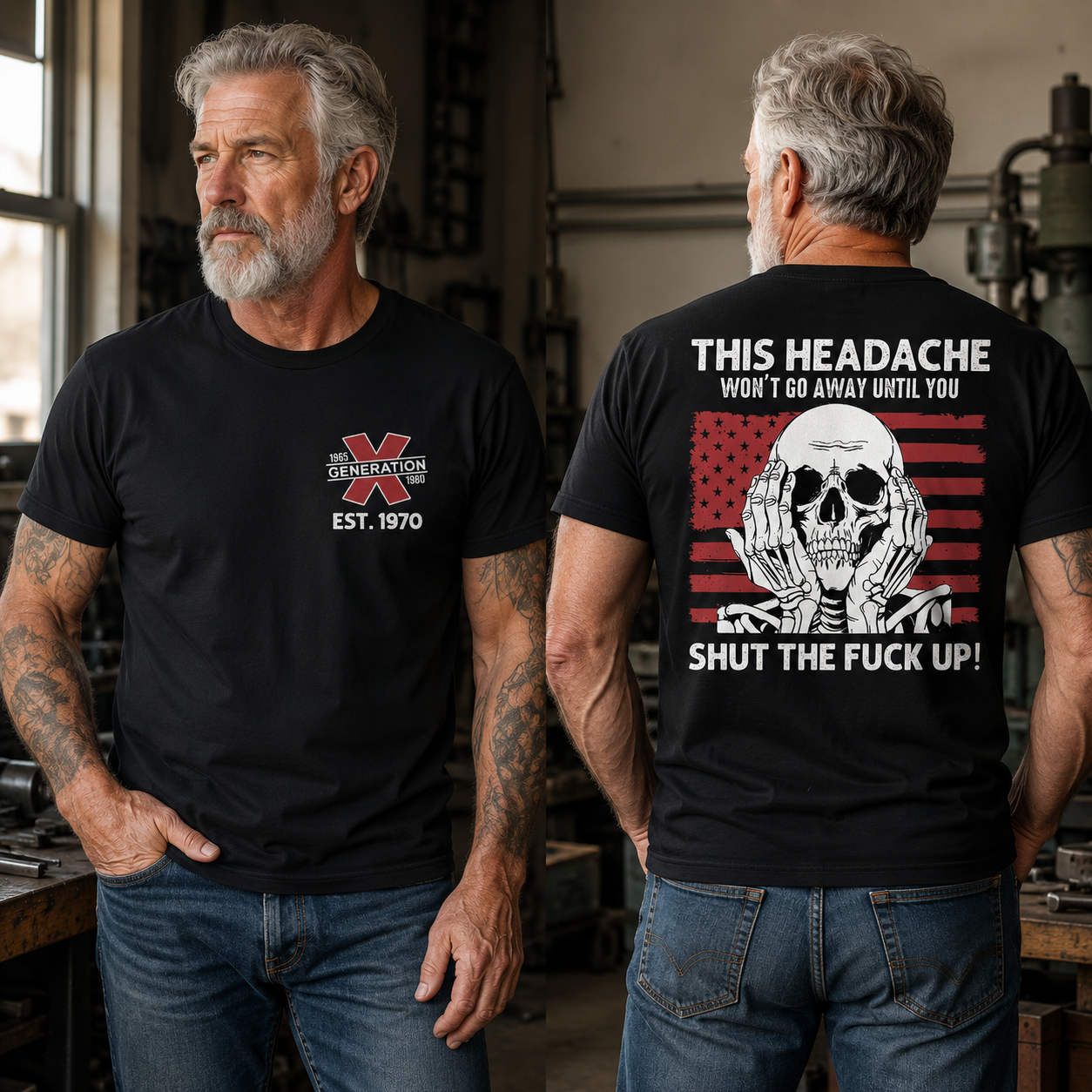 Customized Gen X This Headache Won't Go Away Until You Shut The F**k Up SHIRT