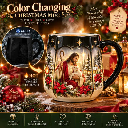 🎁 Christmas Magic Color-changing Mug – Heat Reveal Holiday Gift