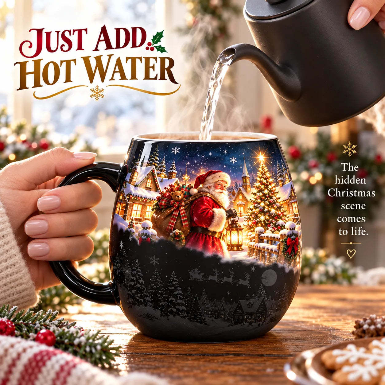 🎁 Christmas Magic Color-changing Mug – Heat Reveal Holiday Gift