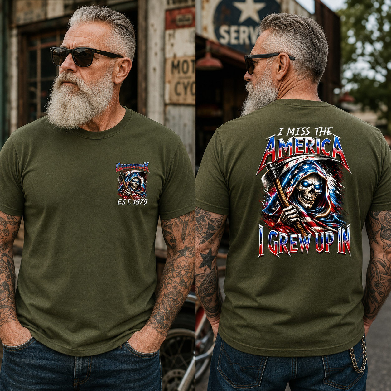 Personalized Year 1965-1980 I Miss The America, I Grew Up In Badass Generation X Shirt
