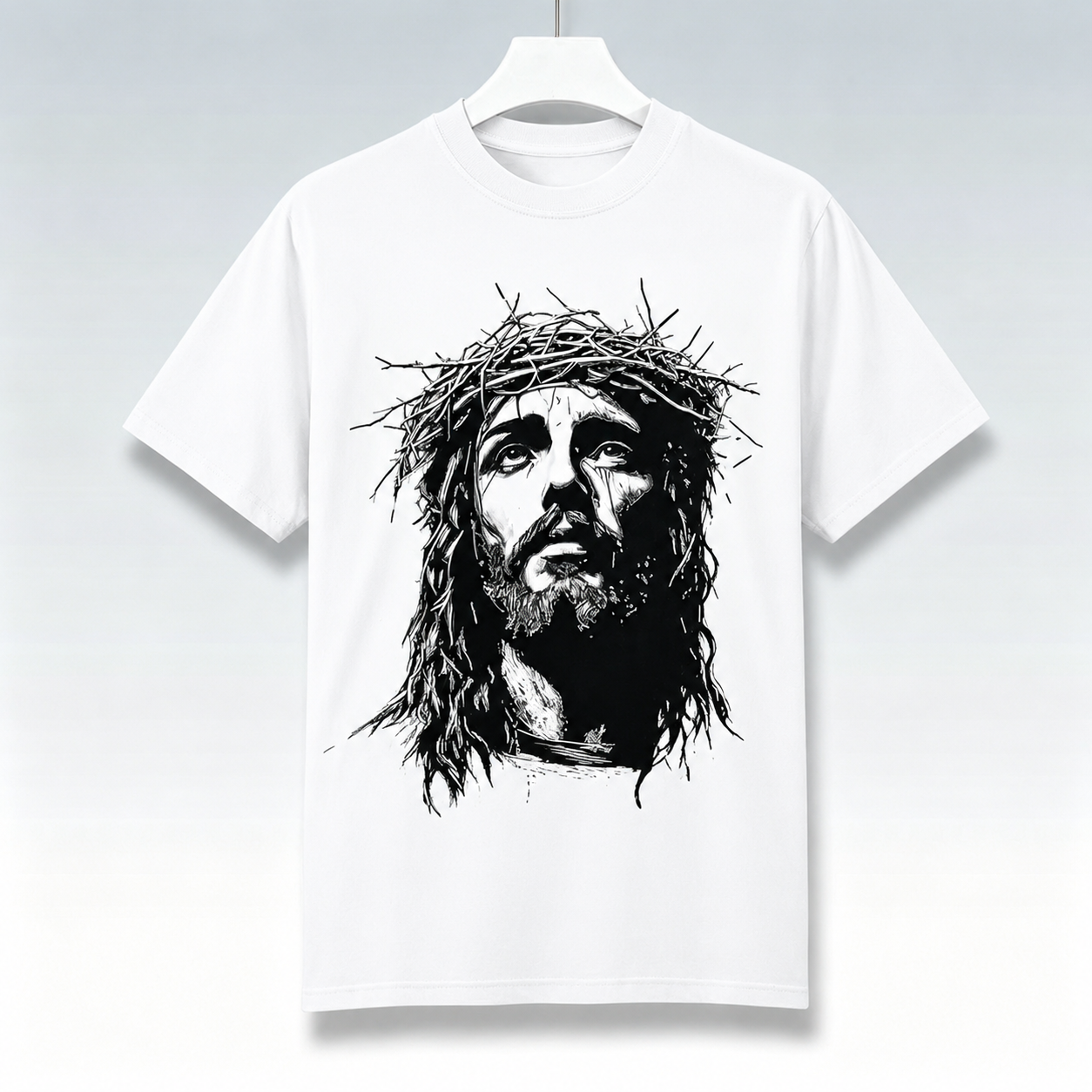Jesus Crown of Thorns 100% Cotton T-Shirt