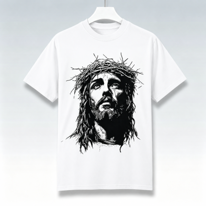 Jesus Crown of Thorns 100% Cotton T-Shirt