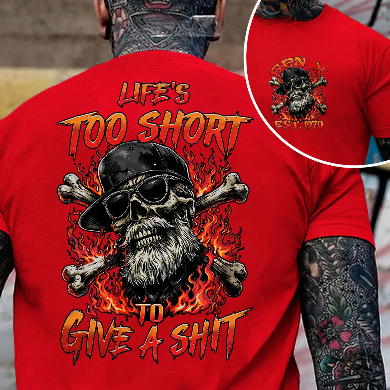 Custom Year Gen X Life's Too Short To Give A Shit T-shirt