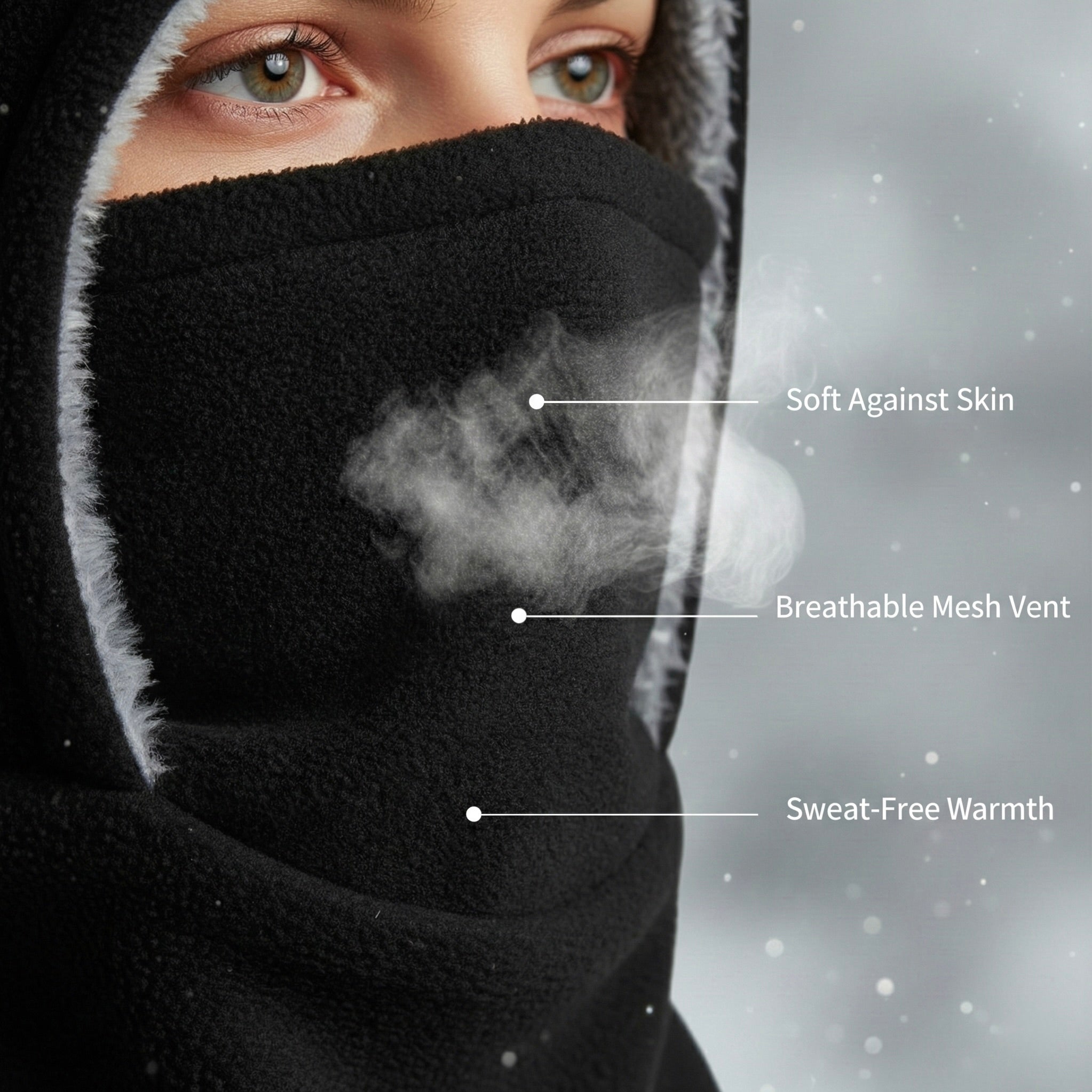 🔥Windproof 3-in-1 Winter Hat, Mask & Neck Warmer