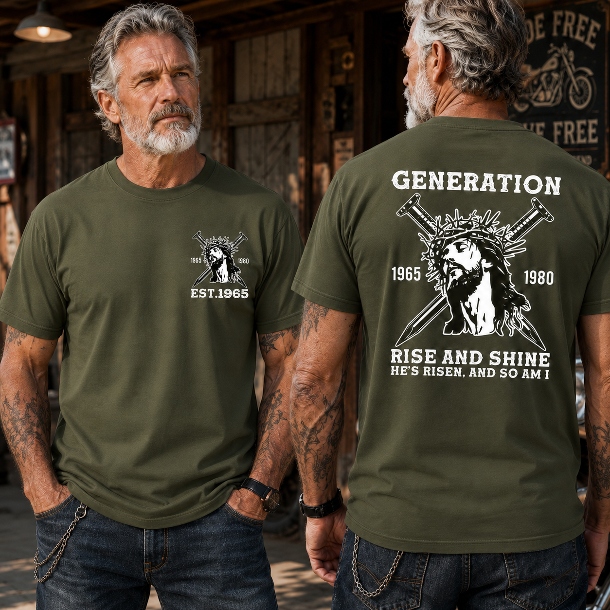RISE AND SHINE HE'S RISEN, AND SO AM I Custom Year 100% Heavyweight Cotton T-Shirt