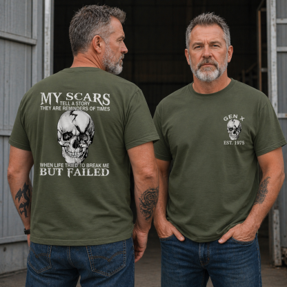 Boomer Customize T-shirt, 100% Cotton, Scars: When Life Failed to Break Me Sweatshirt