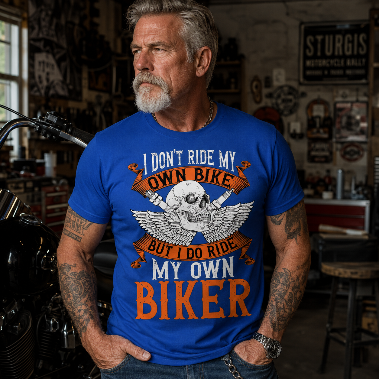 Biker I Dont Ride My Own Bike But I Do Ride My Own Biker Biker Racing T Shirt
